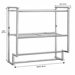 CARO-Möbel Wand-Handtuchhalter BARIS Mit 2 Ablagen -Möbelgeschäft 93942 2
