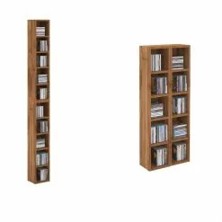 CARO-Möbel CD / DVD Regal CHART Mit 10 Fächern In Nussbaum