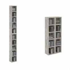 CARO-Möbel CD / DVD Regal CHART Mit 10 Fächern In Betonoptik