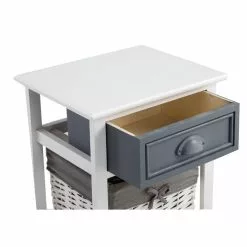 CARO-Möbel Nachttisch FLORENZ Weiß Mit 1 Schublade -Möbelgeschäft 94103 3