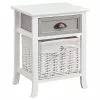 CARO-Möbel Nachttisch TOSCANA Weiß Mit Schublade 1 CARO-Möbel Nachttisch TOSCANA Weiß Mit Schublade -Möbelgeschäft 94106 0 N1