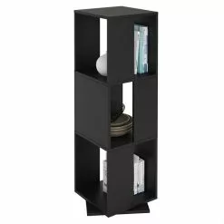 CARO-Möbel Drehregal KOPENHAGEN Mit 3 Fächern In Schwarz