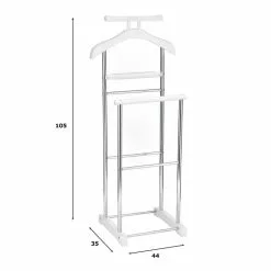 CARO-Möbel Herrendiener MUMBAI, In Weiß/chrom Mit Ablage -Möbelgeschäft 94129 2