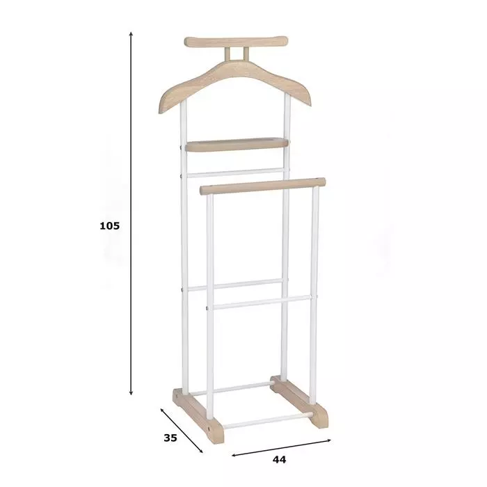 CARO-Möbel Herrendiener MEDINA In Sonoma Eiche/weiß 5 CARO-Möbel Herrendiener MEDINA In Sonoma Eiche/weiß – Bild 3