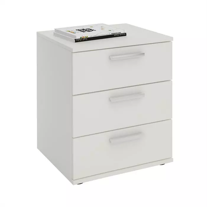 CARO-Möbel Nachttisch MARIELLA Weiß Mit 3 Schubladen 3 CARO-Möbel Nachttisch MARIELLA Weiß Mit 3 Schubladen