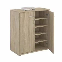 CARO-Möbel Schuhschrank LENNIS 2 Türen In Sonoma Eiche