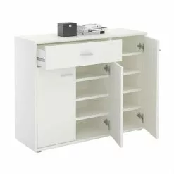 CARO-Möbel Schuhschrank DEUSTO 1 Schublade, 3 Türen In Weiß