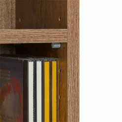 CARO-Möbel CD / DVD Regal CHART Mit 10 Fächern In Eiche Dunkelbraun -Möbelgeschäft 94499 5