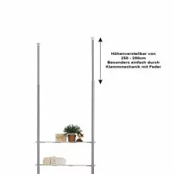 CARO-Möbel Teleskop-Duschregal DUNJA Mit 3 Ablagen Und 1 Korb -Möbelgeschäft 94514 2