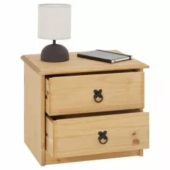 CARO-Möbel Nachttisch BARRIO Aus Kiefer Mit 2 Schubladen -Möbelgeschäft 94538 2