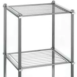 CARO-Möbel Badregal TUNIS Mit 3 Ablagen, Metall Verchromt -Möbelgeschäft 94554 2