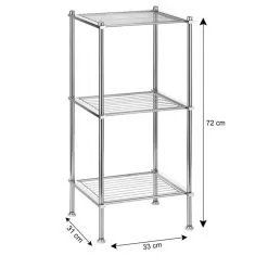 CARO-Möbel Badregal TUNIS Mit 3 Ablagen, Metall Verchromt -Möbelgeschäft 94554 3 N1