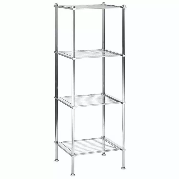 CARO-Möbel Badregal TIRANA Mit 4 Ablagen, Metall Verchromt 3 CARO-Möbel Badregal TIRANA Mit 4 Ablagen, Metall Verchromt