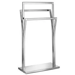 CARO-Möbel Handtuchständer MALMO Mit 3 Stangen, Metall Verchromt