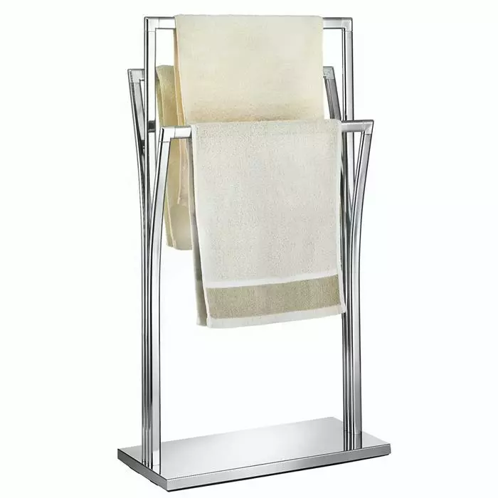 CARO-Möbel Handtuchständer MALMO Mit 3 Stangen, Metall Verchromt 5 CARO-Möbel Handtuchständer MALMO Mit 3 Stangen, Metall Verchromt – Bild 3