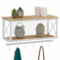 CARO-Möbel Wandgarderobe ARMANDO Weiß/braun