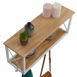 CARO-Möbel Wandgarderobe ARMANDO Weiß/braun -Möbelgeschäft 94576 2 N