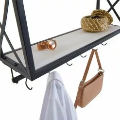 CARO-Möbel Wandgarderobe ARMANDO Weiß/schwarz -Möbelgeschäft 94578 2