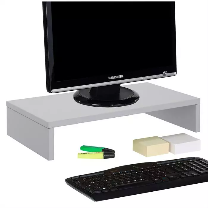 CARO-Möbel Monitorständer MONITOR In Hellgrau, 50 Cm Breit 4 CARO-Möbel Monitorständer MONITOR In Hellgrau, 50 Cm Breit – Bild 2