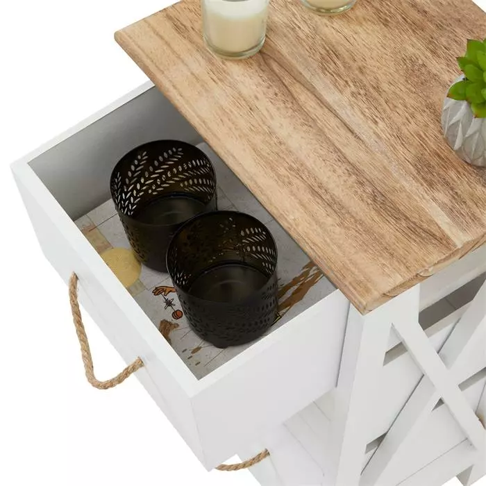 CARO-Möbel Nachttisch PERUGIA Mit 3 Schubladen In Weiß 5 CARO-Möbel Nachttisch PERUGIA Mit 3 Schubladen In Weiß – Bild 3