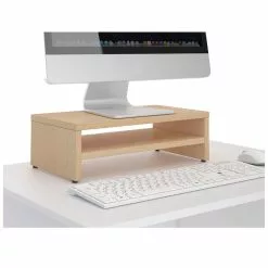 CARO-Möbel Monitorständer SUBIDA In Buchefarben Mit Ablagefach -Möbelgeschäft 94619 0