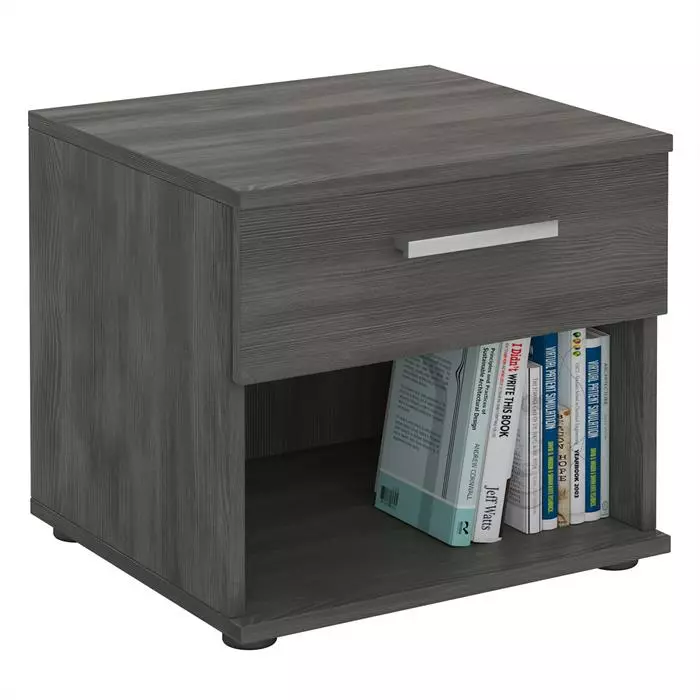 CARO-Möbel Nachttisch MARY Esche Grau Mit Schublade 3 CARO-Möbel Nachttisch MARY Esche Grau Mit Schublade