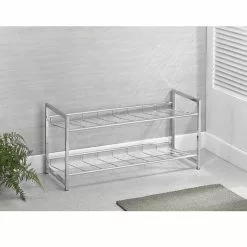 CARO-Möbel Schuhregal VALERIO Metall Verchromt, 2 Ablagen 9 CARO-Möbel Schuhregal VALERIO Metall Verchromt, 2 Ablagen -Möbelgeschäft 94688 3