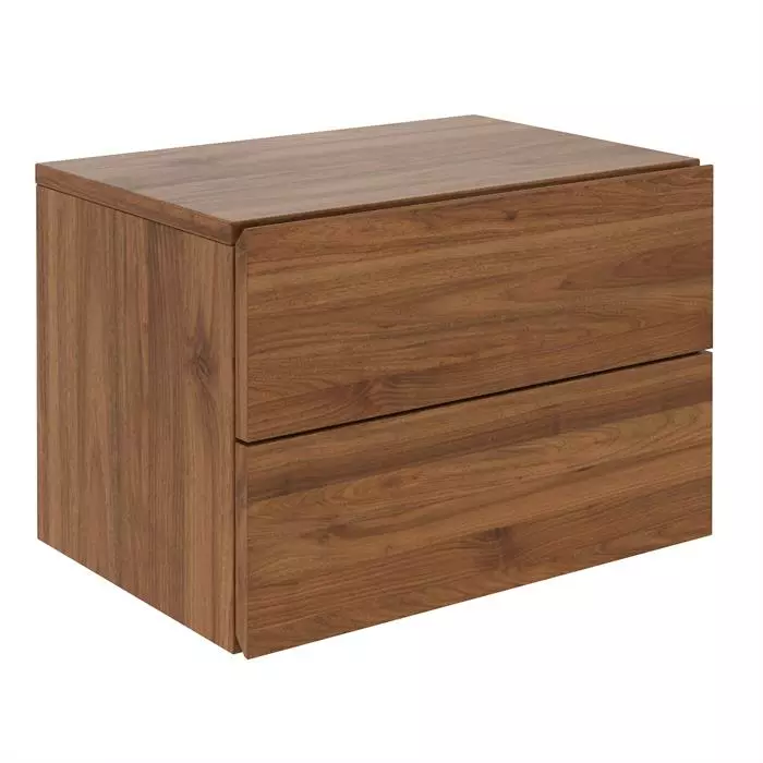 CARO-Möbel Wandregal Nachtschrank ANNI Mit 2 Schubladen In Nussbaum 4 CARO-Möbel Wandregal Nachtschrank ANNI Mit 2 Schubladen In Nussbaum – Bild 2