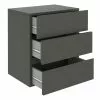 CARO-Möbel Hängeregal Nachtschrank ANNO Mit 3 Schubladen In Grau