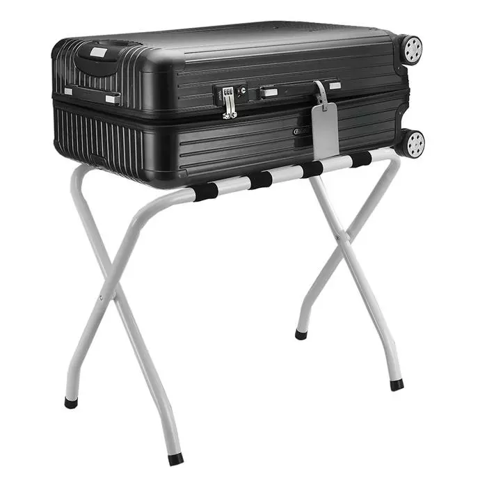 CARO-Möbel Kofferständer LUGGAGE Metall Weiß Lackiert, Klappbar 4 CARO-Möbel Kofferständer LUGGAGE Metall Weiß Lackiert, Klappbar – Bild 2