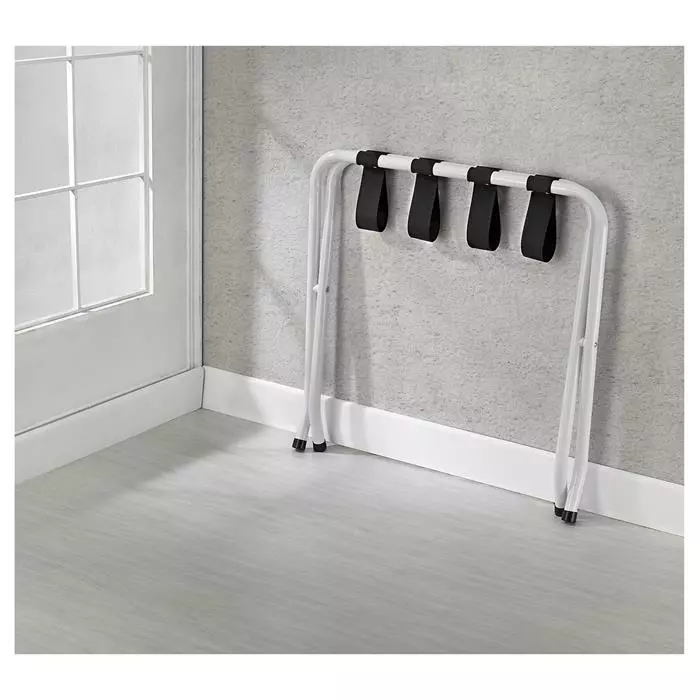 CARO-Möbel Kofferständer LUGGAGE Metall Weiß Lackiert, Klappbar 6 CARO-Möbel Kofferständer LUGGAGE Metall Weiß Lackiert, Klappbar – Bild 4