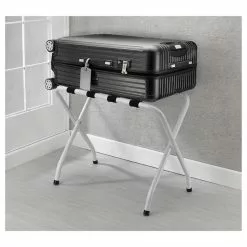 CARO-Möbel Kofferständer LUGGAGE Metall Weiß Lackiert, Klappbar 11 CARO-Möbel Kofferständer LUGGAGE Metall Weiß Lackiert, Klappbar -Möbelgeschäft 94842 4