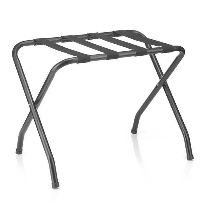 CARO-Möbel Kofferständer LUGGAGE Metall Schwarz Lackiert, Klappbar 3 CARO-Möbel Kofferständer LUGGAGE Metall Schwarz Lackiert, Klappbar