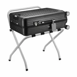 CARO-Möbel Kofferständer SUITE In Weiß Klappbar Mit Wandschutz -Möbelgeschäft 94844 1