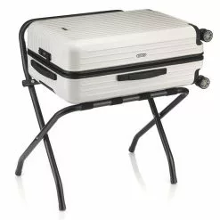 CARO-Möbel Kofferständer SUITE In Schwarz Klappbar Mit Wandschutz -Möbelgeschäft 94845 1