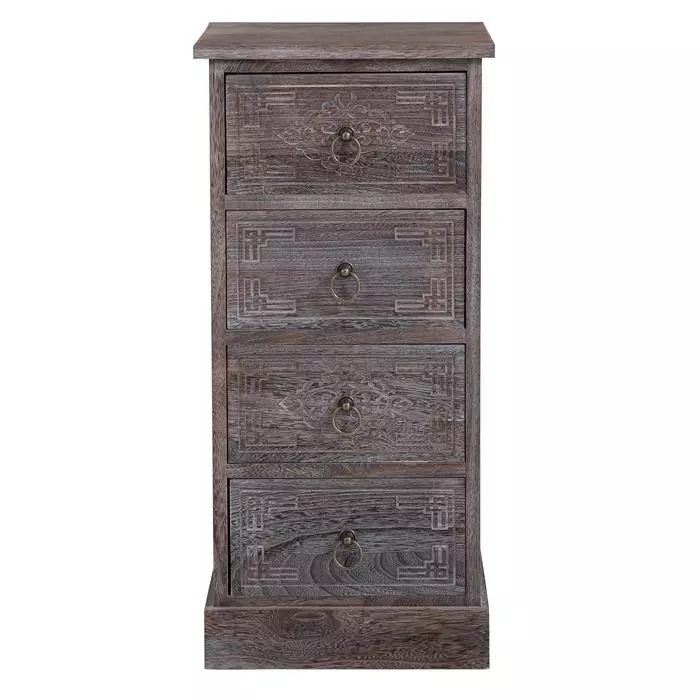 CARO-Möbel Kommode ENZO Mit 4 Schubladen 4 CARO-Möbel Kommode ENZO Mit 4 Schubladen – Bild 2