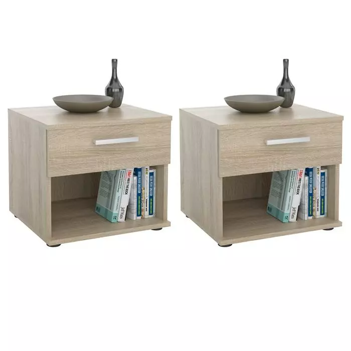 CARO-Möbel Nachttisch MARY Im 2er Set In Sonoma Eiche 3 CARO-Möbel Nachttisch MARY Im 2er Set In Sonoma Eiche