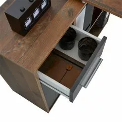 CARO-Möbel Eckschreibtisch LENA Mit Regal In Old Style/Beton Dunkel 11 CARO-Möbel Eckschreibtisch LENA Mit Regal In Old Style/Beton Dunkel -Möbelgeschäft 95056 2 N