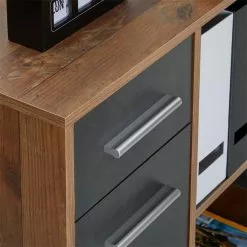 CARO-Möbel Eckschreibtisch LENA Mit Regal In Old Style/Beton Dunkel 12 CARO-Möbel Eckschreibtisch LENA Mit Regal In Old Style/Beton Dunkel -Möbelgeschäft 95056 3