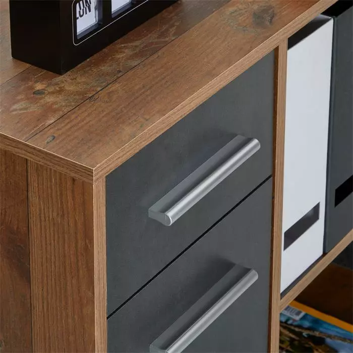 CARO-Möbel Eckschreibtisch LENA Mit Regal In Old Style/Beton Dunkel 7 CARO-Möbel Eckschreibtisch LENA Mit Regal In Old Style/Beton Dunkel – Bild 5