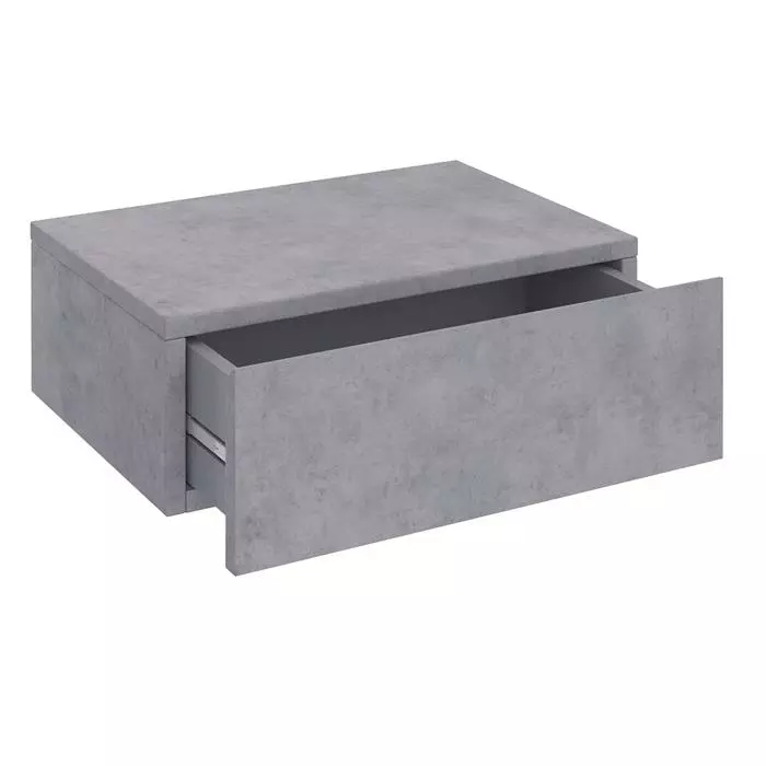 CARO-Möbel Hängende Nachtkommode ANNE Mit 1 Schublade, Betonoptik 3 CARO-Möbel Hängende Nachtkommode ANNE Mit 1 Schublade, Betonoptik