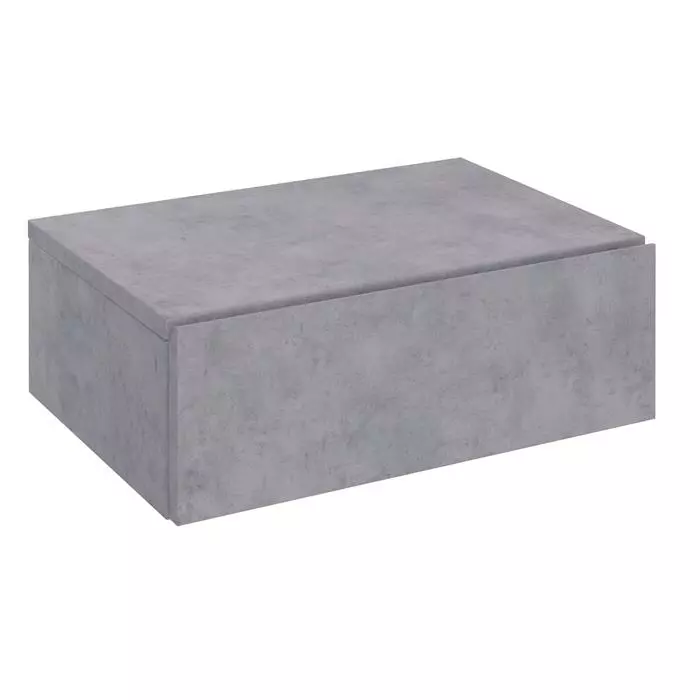 CARO-Möbel Hängende Nachtkommode ANNE Mit 1 Schublade, Betonoptik 4 CARO-Möbel Hängende Nachtkommode ANNE Mit 1 Schublade, Betonoptik – Bild 2