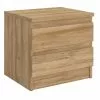CARO-Möbel Nachttisch ASTER Mit 2 Schubladen, In Wildeiche -Möbelgeschäft 95120 0
