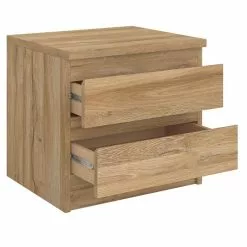 CARO-Möbel Nachttisch ASTER Mit 2 Schubladen, In Wildeiche -Möbelgeschäft 95120 1