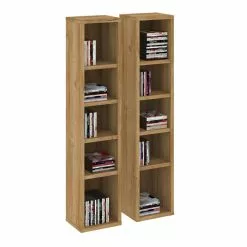 CARO-Möbel CD / DVD Regal CHART Mit 10 Fächern In Wildeiche -Möbelgeschäft 95229 2