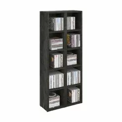 CARO-Möbel CD / DVD Regal CHART Mit 10 Fächern In Beton Dunkel -Möbelgeschäft 95230 2