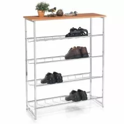 CARO-Möbel Schuhregal CORREDOR 4 Fächer, In Buchefarben