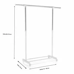 CARO-Möbel Rollgarderobe SALA In Weiß, Verstellbar -Möbelgeschäft 95298 3