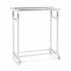 CARO-Möbel Garderobenwagen CASA In Weiß, 2 Kleiderstangen -Möbelgeschäft 95300 2