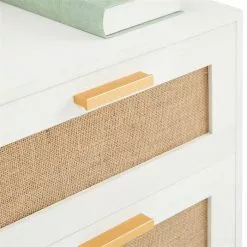 CARO-Möbel Nachttisch WAMAN Mit 2 Schubladen, Weiß -Möbelgeschäft 95332 5